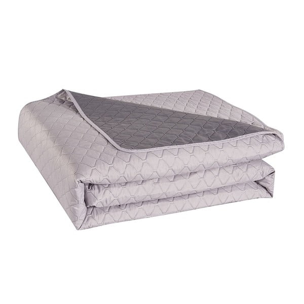 Sivo obojestransko posteljno pregrinjalo iz mikrovlaken DecoKing Starly, 200 x 220 cm