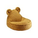 Rjava otroška vreča za sedenje iz tkanine bouclé Bear – Wigiwama