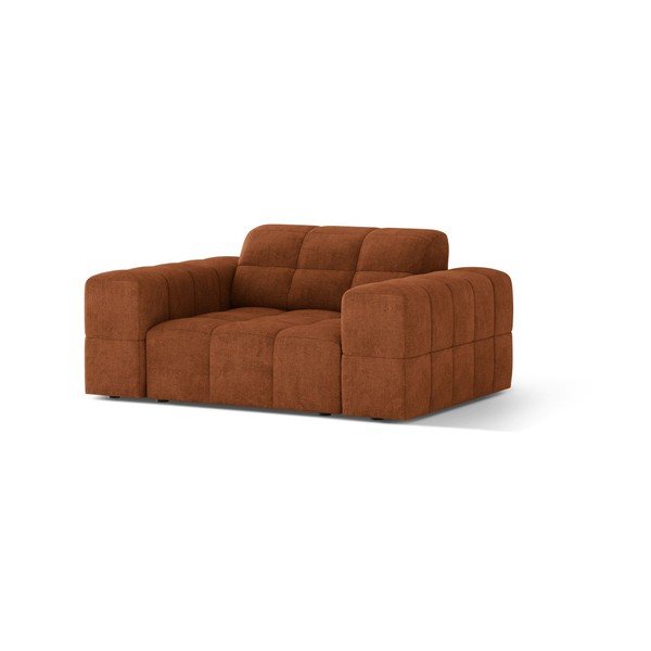 Fotelj iz šenilje v barvi terakote Chicago – Cosmopolitan Design-image-1