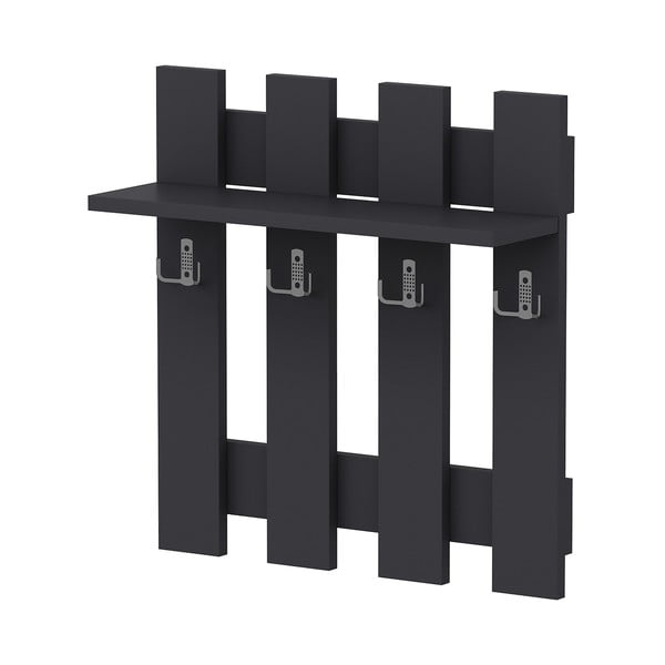 Črni stenski obešalnik Utica - Kalune Design-image-2