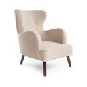 Bež žameten fotelj z naslonom Noemye – Bonami Selection