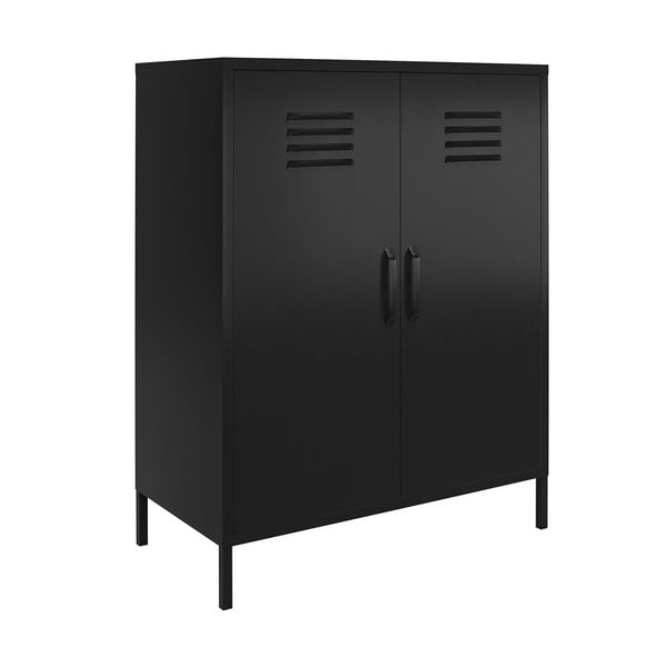 Črna kovinska omarica 40x102x80 cm Mission District – Støraa-image-2