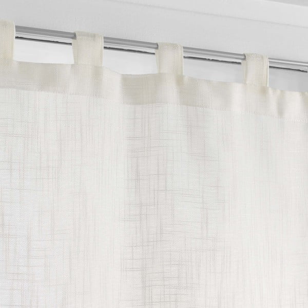 Kremno bele prosojne zavese v kompletu 2 ks 60x90 cm Haltona – douceur d'intérieur-image-1