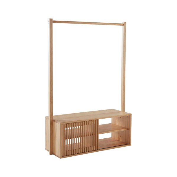 Set za hodnik iz masivnega bora v svetli naravni barvi 108x200x42 cm Svanshall – Jotex