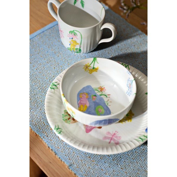 Porcelanast otroški set posode 3 ks Hammershøi Kids – Kähler Design-image-1
