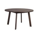 Temno rjava okrogla raztegljiva jedilna miza v hrastovem dekorju ø 130 cm Glenside – Rowico