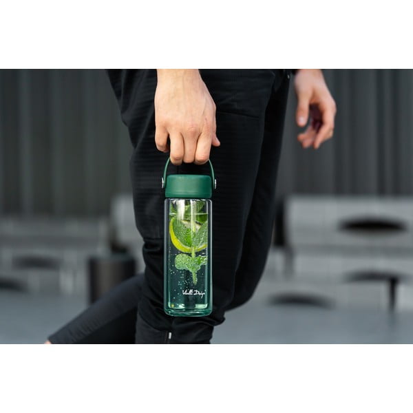 Zelena steklena steklenica za vodo 350 ml Fuori – Vialli Design-image-2