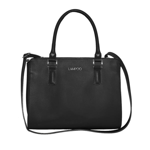 Črna usnjena torbica Lampoo Oranno