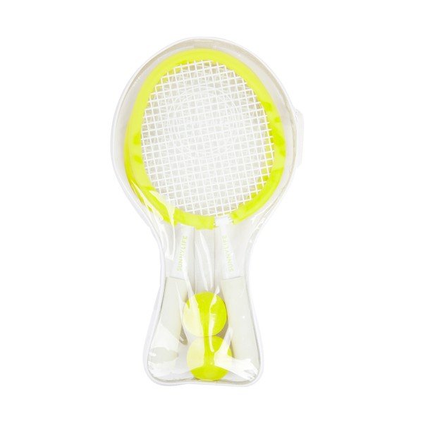 Komplet 2 loparjev in žogic za tenis na mivki Sunnylife Neon-image-2