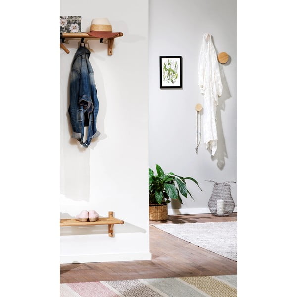Hrastov stenski obešalnik v naravni barvi Milford – Rowico-image-3