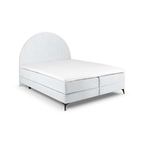 Svetlo siva boxspring postelja s prostorom za shranjevanje 160x200 cm Sunrise - Cosmopolitan Design