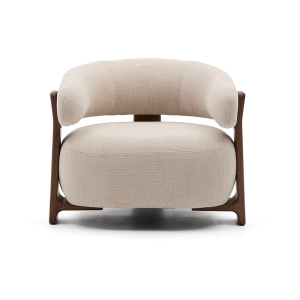 Bež fotelj iz šenilje Granite – Kave Home-image-2