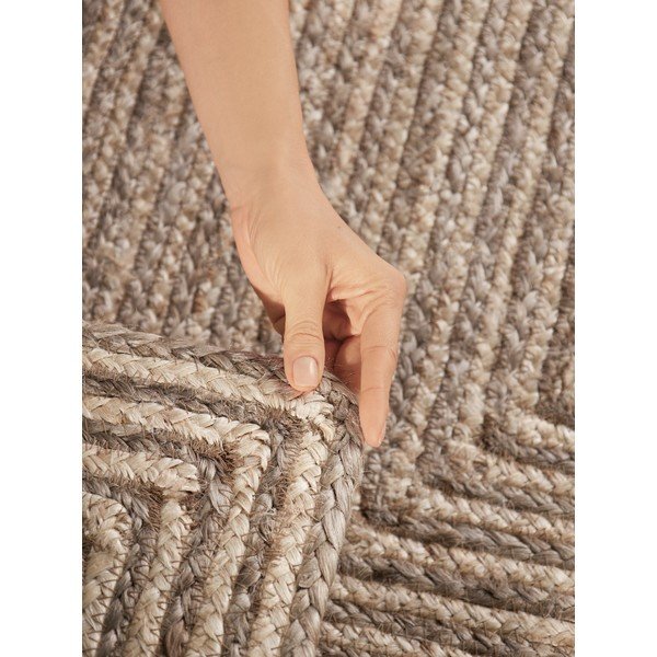 Obojestranska/ročno tkana preproga iz jute v svetli naravni barvi/v temni naravni barvi 120x170 cm Juno – Hanse Home-image-3