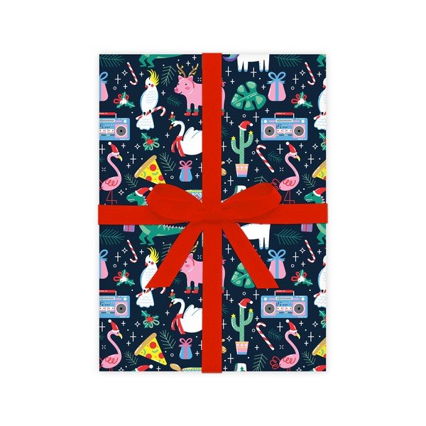 5 listov ovojnega papirja eleanor stuart Crazy Christmas, 50 x 70 cm-image-2