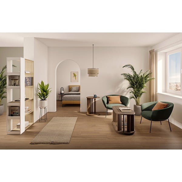 Klubska mizica s ploščo v dekorju oreha 110x50 cm Nora - TemaHome-image-1