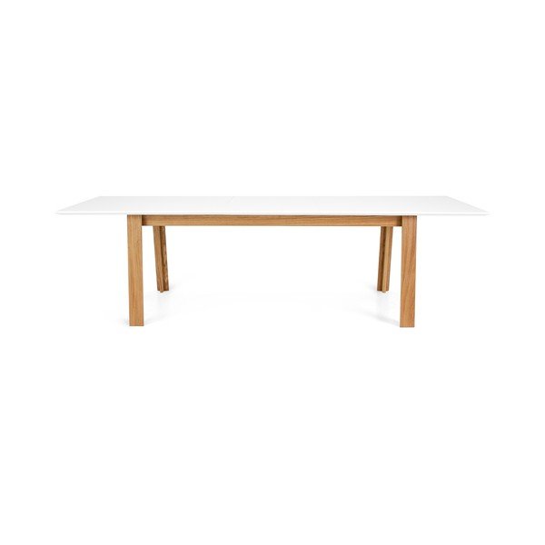 Bela raztegljiva jedilna miza s hrastovimi nogami Tenzo Profil-image-2