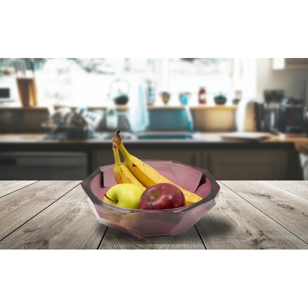 Rožnata skleda iz recikliranega stekla Mauro Ferretti Stone, ø 25 cm-image-1