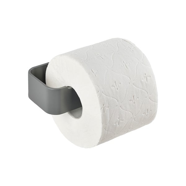 Sivo kovinsko stensko držalo za toaletni papir Ume – Zone