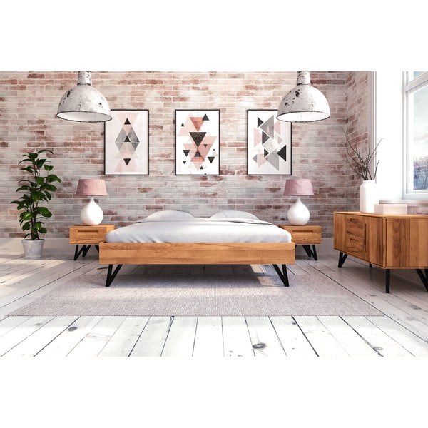 Zakonska postelja iz bukovega lesa 160x200 cm Golo - The Beds-image-3