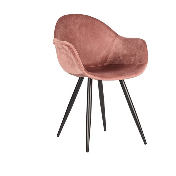 Svetlo rožnati žametni jedilni stoli v kompletu 2 ks Forli – LABEL51