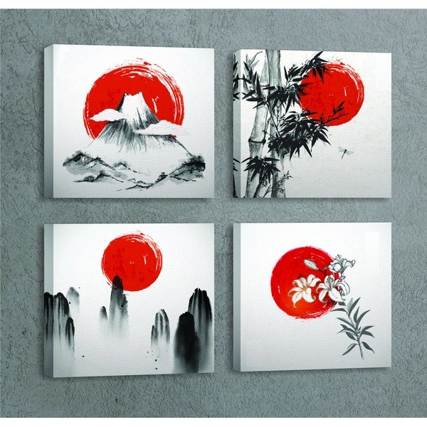 Slike v kompletu 4 ks 30x30 cm Zen – Wallity-image-3