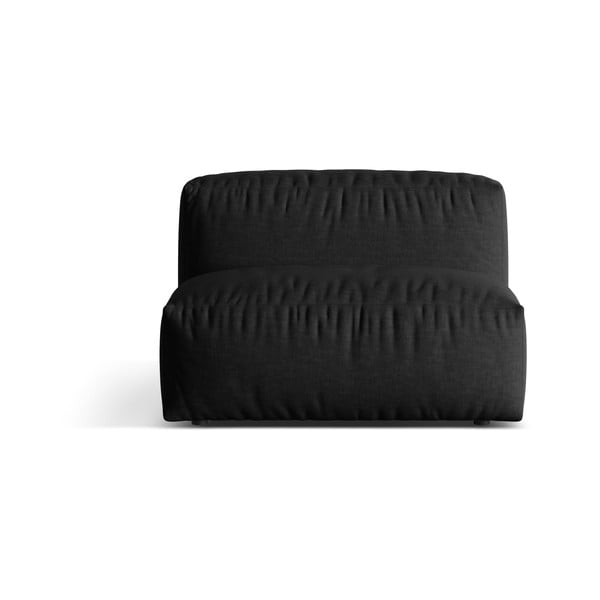 Črn modul za sedežno garnituro (sredinski modul) Martina – Micadoni Home