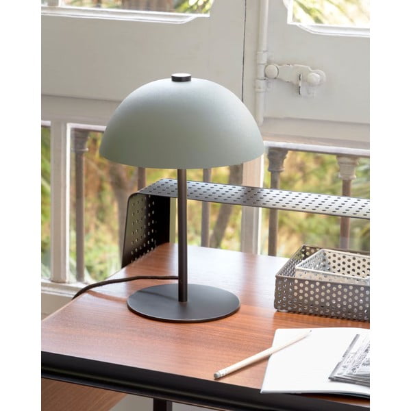 Zelena namizna svetilka s kovinskim senčnikom (višina 33 cm) Aleyla - Kave Home-image-1