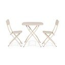 Bež jeklena vrtna jedilna garnitura za 2 osebi Yvonne – Bizzotto