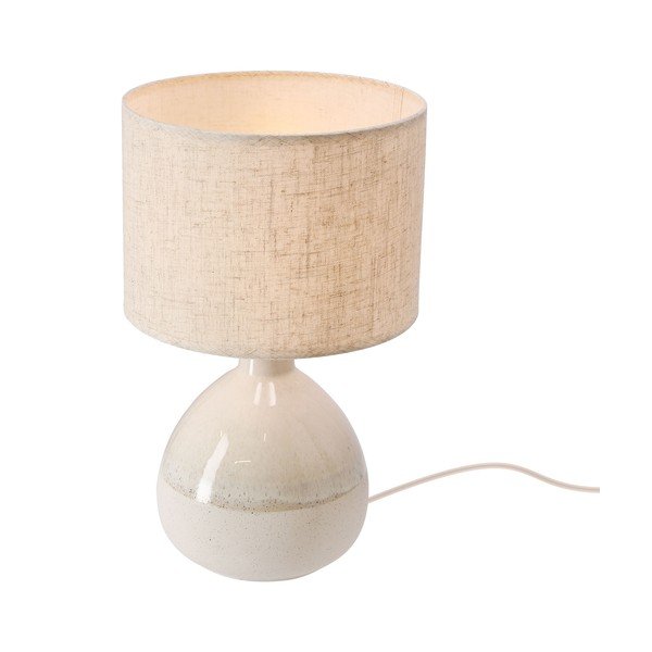 Bež namizna svetilka s tekstilnim senčilom (višina 41 cm) Ardo – Candellux Lighting-image-1