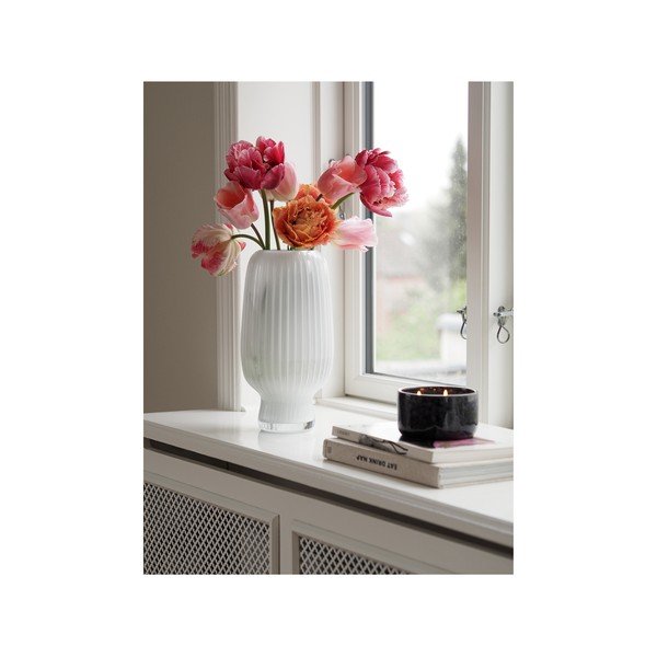 Bela steklena vaza (višina 31,5 cm) Cuneo – Villa Collection-image-2