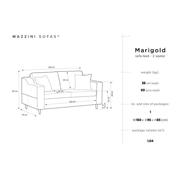 Zelen dvosed Mazzini Sofas Marigold-image-2