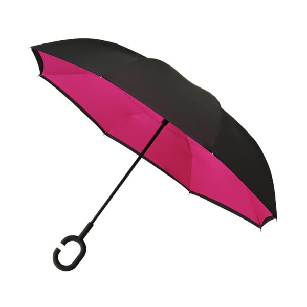 Črno-rožnati dežnik Rever, ⌀ 107 cm