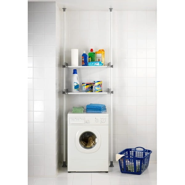 Bela kovinska kopalniška polica 120x300 cm Herkules – Wenko-image-4