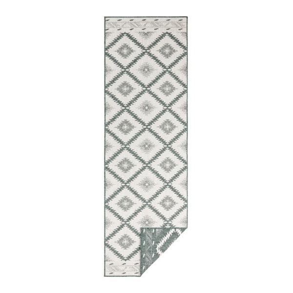 Zeleno-krem zunanja preproga NORTHRUGS Malibu, 350 x 80 cm