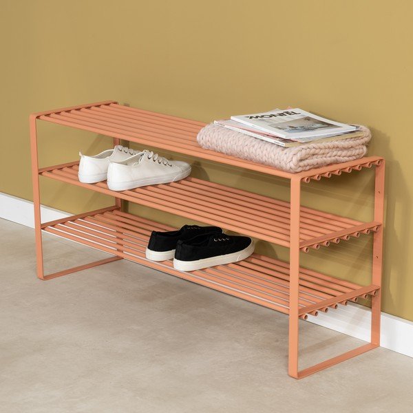 Rožnato-oranžna jeklena omarica za čevlje 100x48,5x29 cm Rex – Spinder Design-image-1