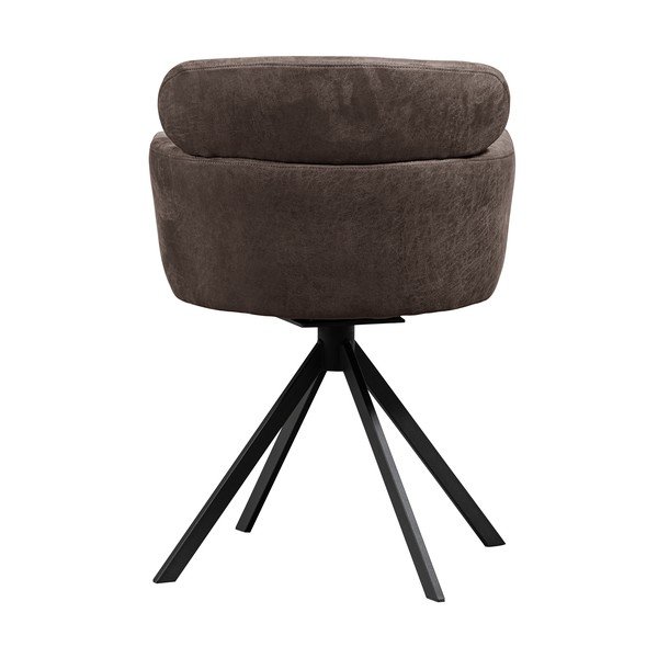 Temno rjav oblazinjen jedilni stol z nasloni za roke Fenne – WOOOD-image-4