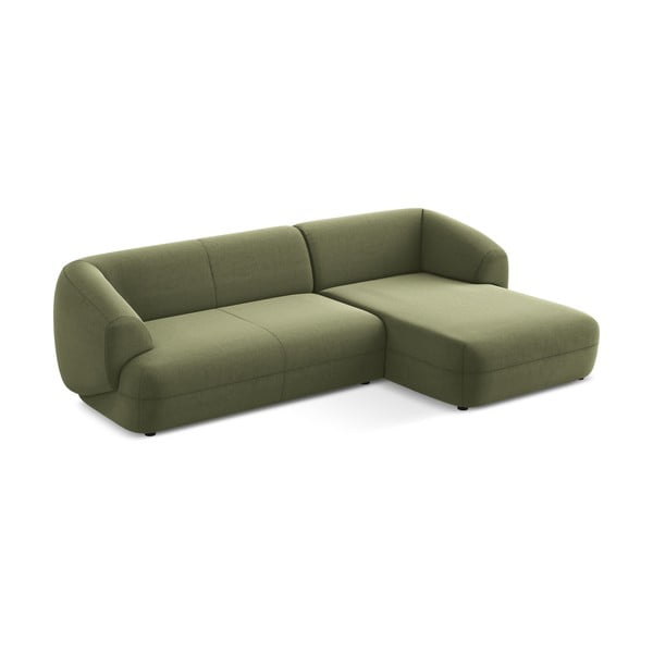 Zelena žametna kotna sedežna garnitura (desni kot) Moana – Makamii-image-2