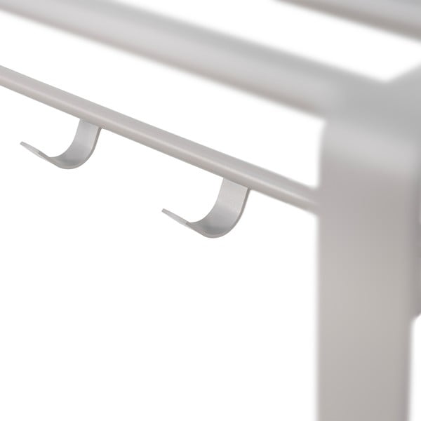 Sivorjav kovinski stenski obešalnik s polico 100 cm Rex – Spinder Design-image-2