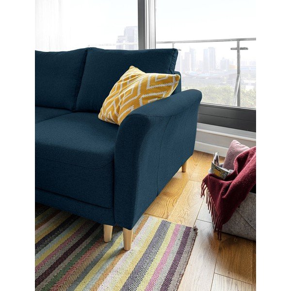 Mornarsko modra raztegljiva sedežna garnitura Miuform Lovely Annie, levi kot-image-4