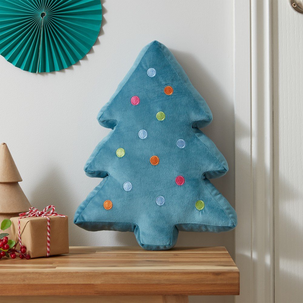 Žametna okrasna blazina z božičnim motivom 34x40 cm Christmas Tree
