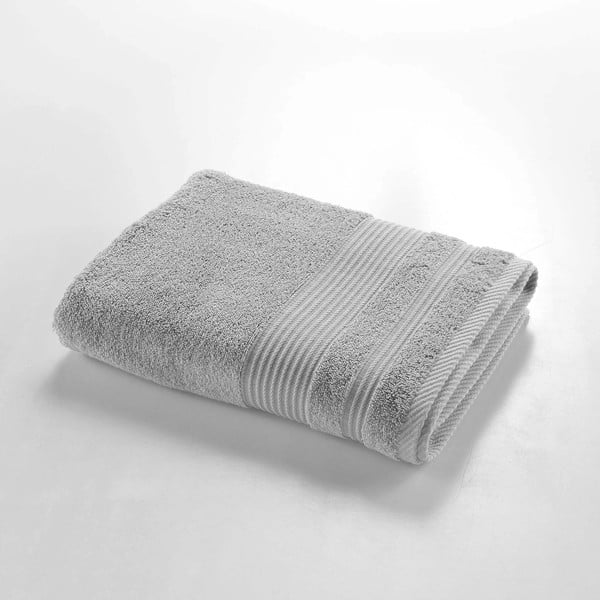 Svetlo siva bombažna brisača iz frotirja 70x130 cm Tendresse – douceur d'intérieur