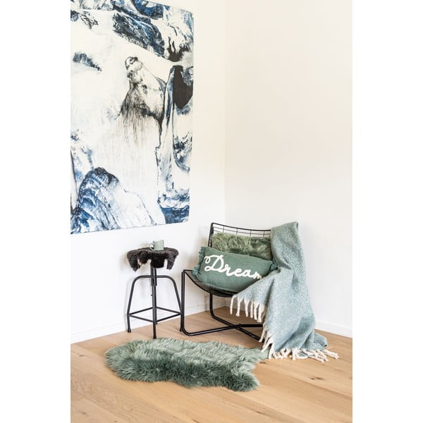 Zeleno umetno krzno Tiseco Home Studio Ovčja koža, 60 x 90 cm-image-1