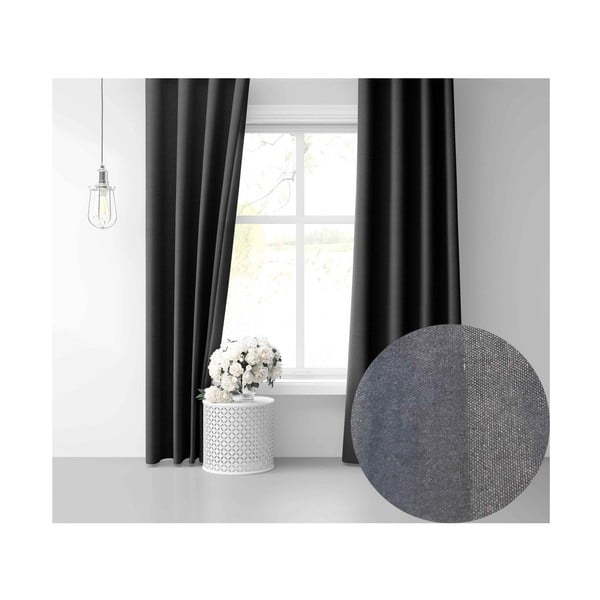 Siva polzatemnitvena zavesa 250x100 cm - Mila Home-image-2