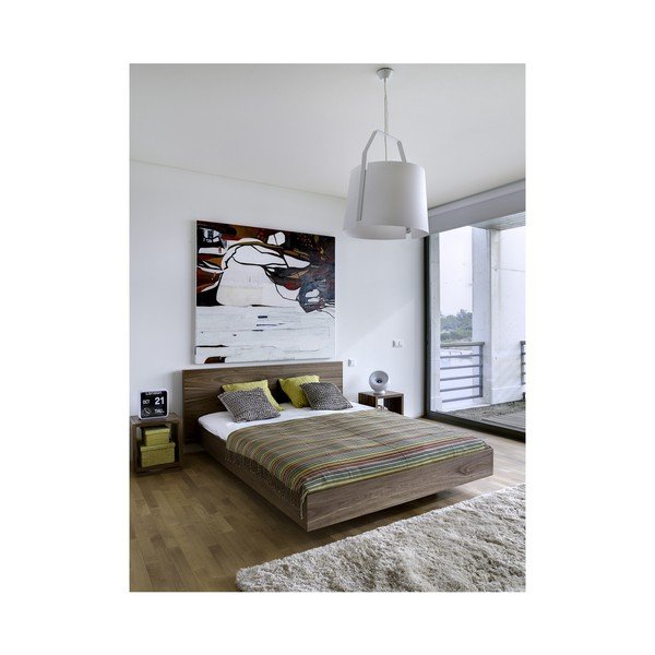 Rjava postelja TemaHome Float, 160 x 200 cm-image-1