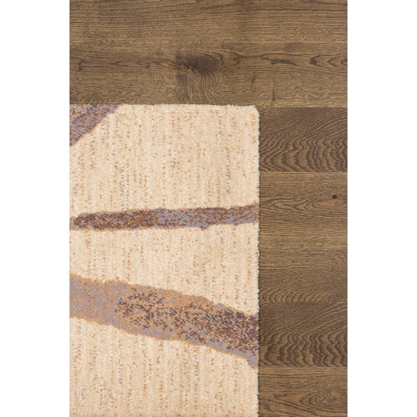 Bež volnena preproga 100x180 cm Sticks – Agnella-image-3