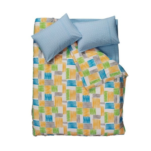 Komplet posteljnine in rjuh Tatami Blue, 200x220 cm