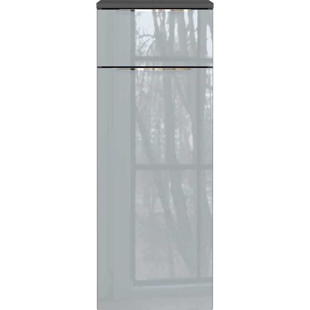 Siva visoka stenska kopalniška omarica 36x93 cm Vasio