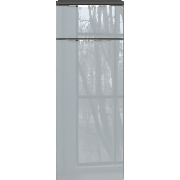 Siva visoka stenska kopalniška omarica 36x93 cm Vasio – Germania