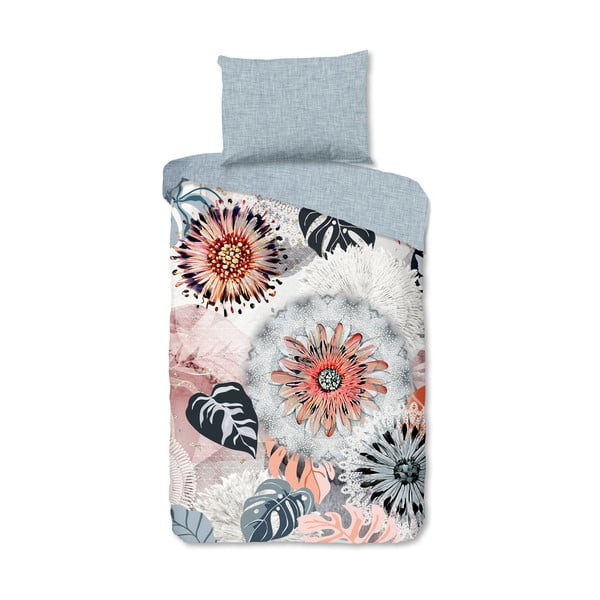 Siva enojna flanelna posteljnina 140x200 cm Ralvira – HIP