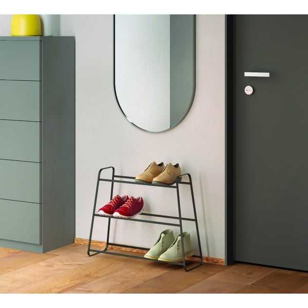 Črno stojalo za čevlje Metaltex Derby-image-1